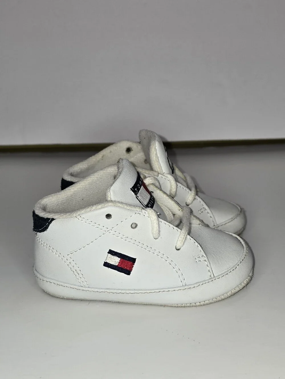 Tommy Hilfiger Infant Boys Sneakers White Shoes , Size 0-3 Months